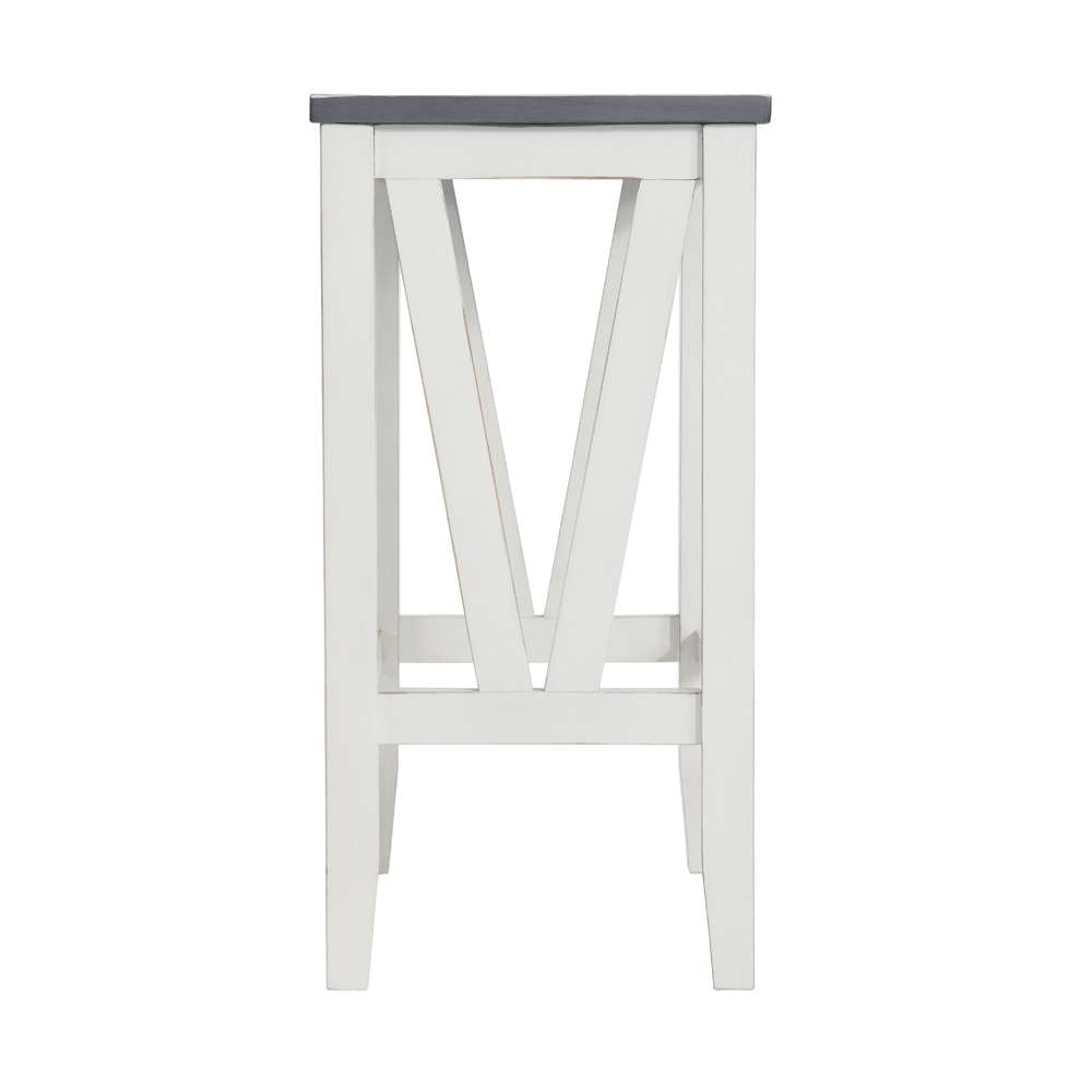 Martin Svensson Home -  Del Mar  Antique White and Grey Console Bar Table and Stool Set  - 820169 veiw 5