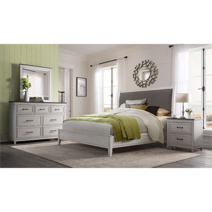 Martin Svensson Home -  Del Mar California King Bed, White with Grey Linen - 68029B veiw 3