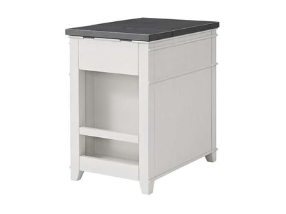 Martin Svensson Home- Del Mar Chairside Table with Power, Antique White and Grey -810179 veiw 4