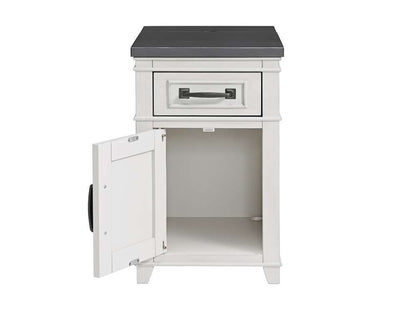 Martin Svensson Home- Del Mar Chairside Table with Power, Antique White and Grey -810179 veiw 10
