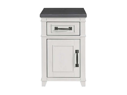 Martin Svensson Home- Del Mar Chairside Table with Power, Antique White and Grey -810179 veiw 11