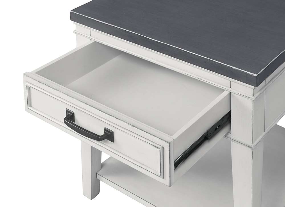 Martin Svensson Home -  Del Mar End Table, Antique White and Grey - 810139 veiw 2