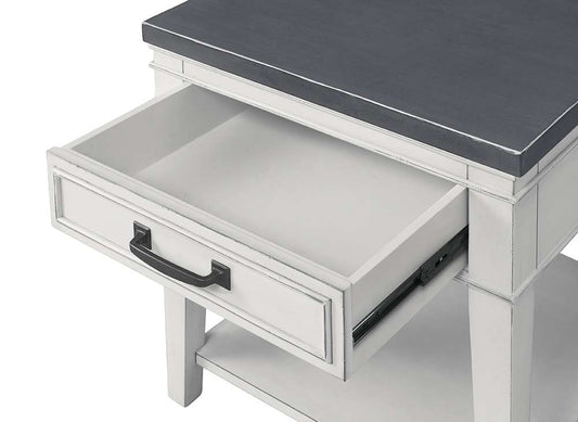 Martin Svensson Home -  Del Mar End Table, Antique White and Grey - 810139 veiw 2