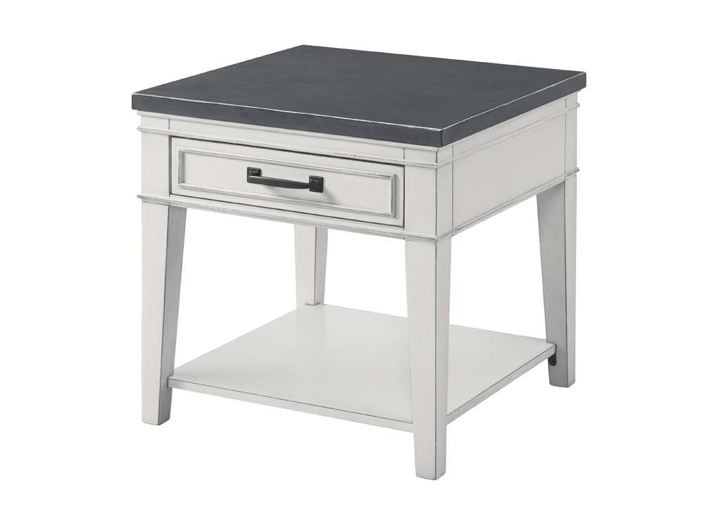 Martin Svensson Home -  Del Mar End Table, Antique White and Grey - 810139 veiw 4
