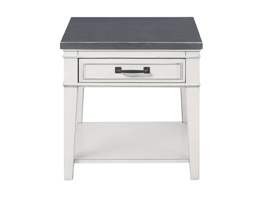 Martin Svensson Home -  Del Mar End Table, Antique White and Grey - 810139 veiw 5