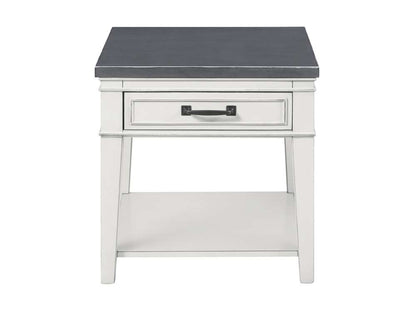 Martin Svensson Home -  Del Mar End Table, Antique White and Grey - 810139 veiw 5