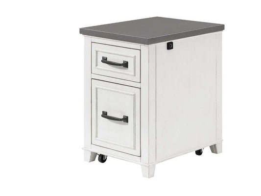 Martin Svensson Home -  Del Mar File Cabinet with Fingerprint Lock,White and Grey - 7102909 veiw 1