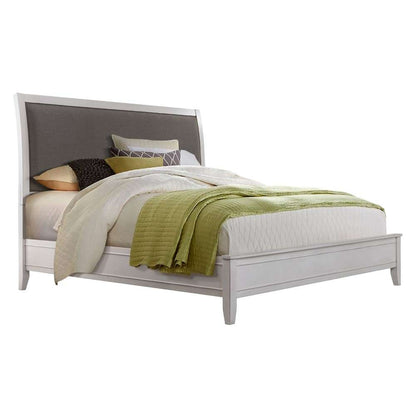 Martin Svensson Home -  Del Mar King Bed, White with Grey Linen - 68029C veiw 1