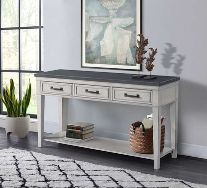 Martin Svensson Home -  Del Mar Sofa Console Table, Antique White and Grey - 810149 veiw 2