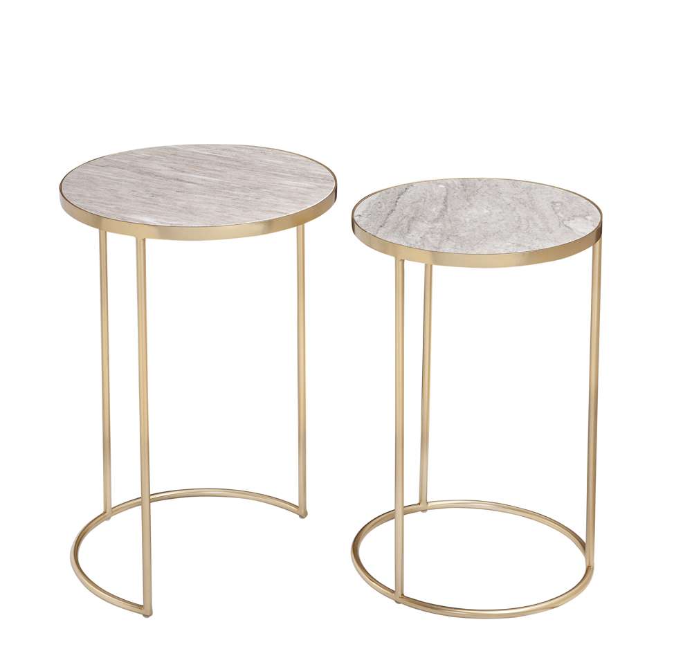 Martin Svensson Home - Dolly Genuine Marble Top Nesting Tables (large) - 3702415 veiw 3