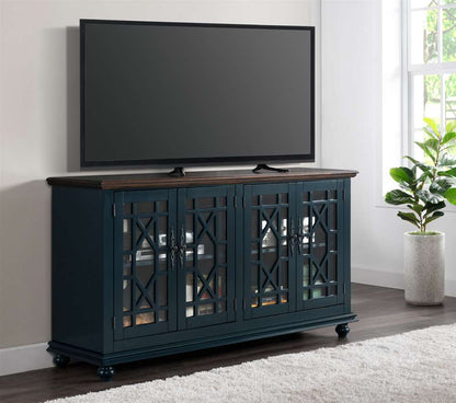Martin Svensson Home -  Elegant Palisades TV Stand, Catalina Blue with Coffee Top - 91006 veiw 3
