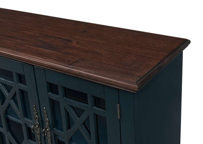 Martin Svensson Home -  Elegant Palisades TV Stand, Catalina Blue with Coffee Top - 91006 veiw 5