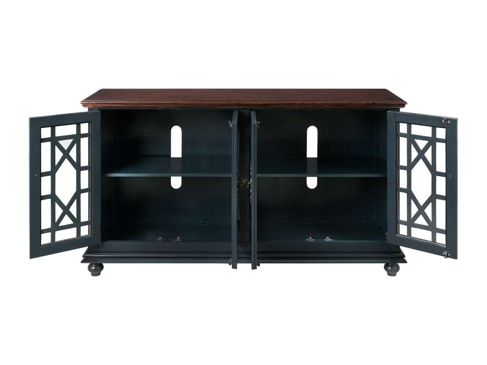 Martin Svensson Home -  Elegant Palisades TV Stand, Catalina Blue with Coffee Top - 91006 veiw 6
