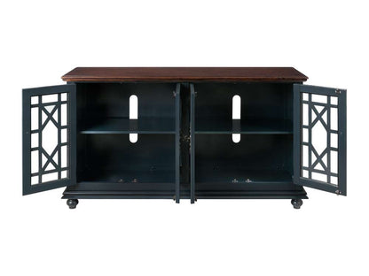 Martin Svensson Home -  Elegant Palisades TV Stand, Catalina Blue with Coffee Top - 91006 veiw 6