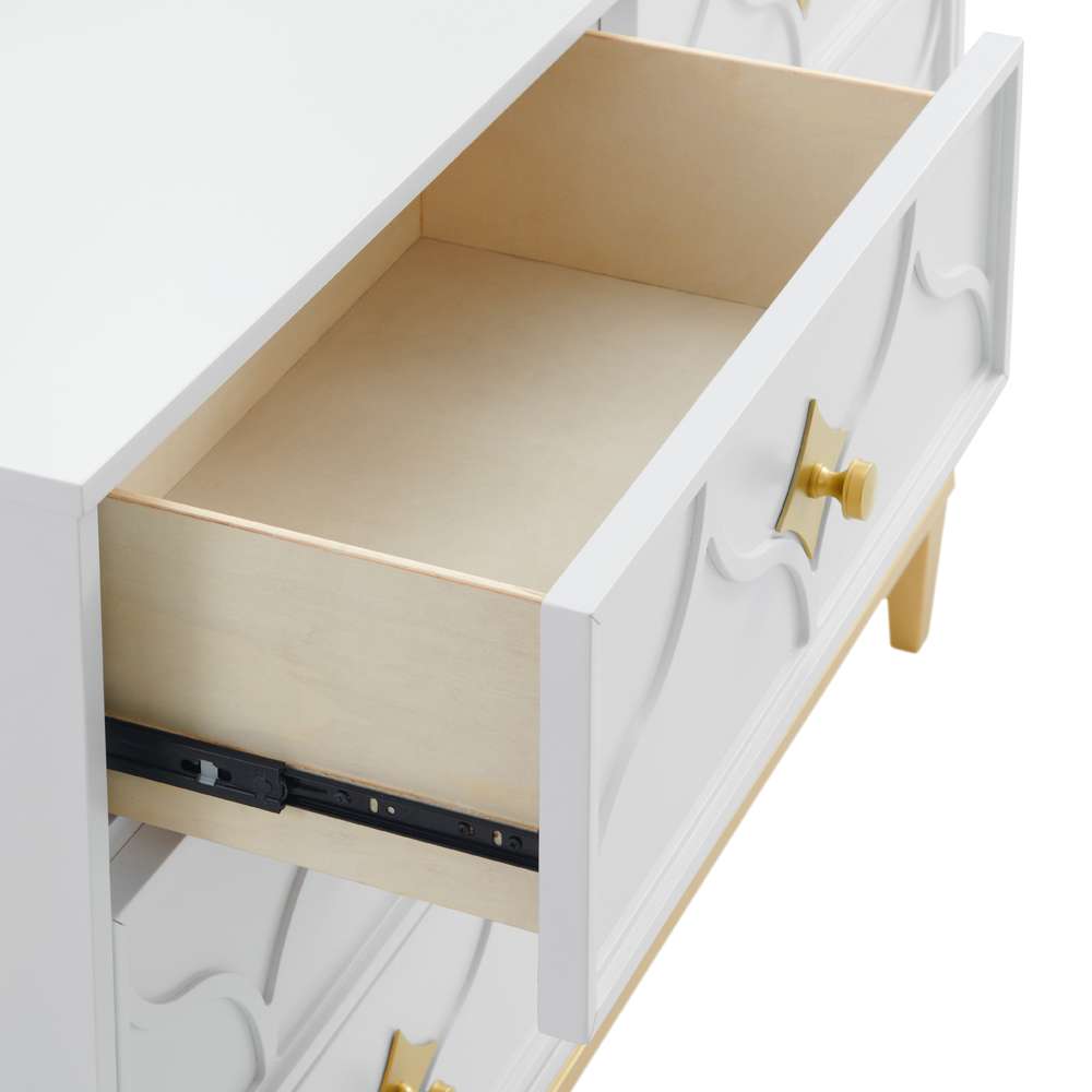 Martin Svensson Home -  Emma 6-Drawer Dresser, White and Gold - 6805706 veiw 2