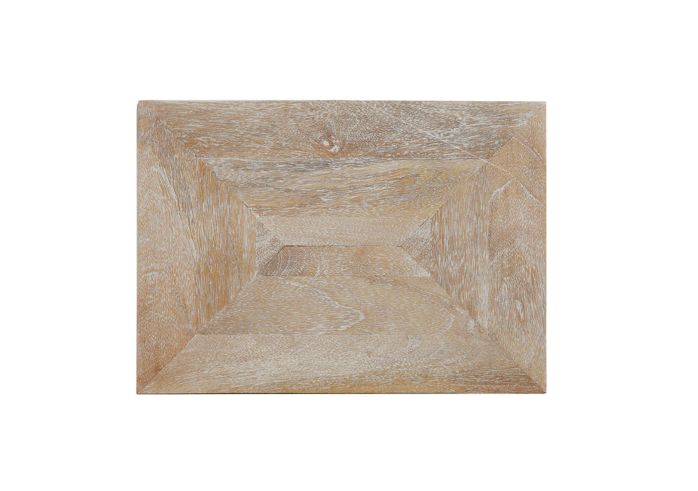 Martin Svensson Home - Fenway 10 Solid Wood and Metal C Table in Pickled Mango - 8714333_CLOSEOUT
