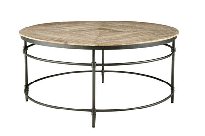 Martin Svensson Home  - Fenway 38in Solid Wood and Metal Mango Round Coffee Table - 8714211 veiw 8