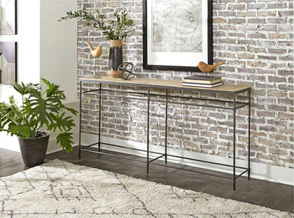 Martin Svensson Home  - Fenway 74in Solid Wood and Metal Mango Sofa Console Table - 8714241 veiw 3
