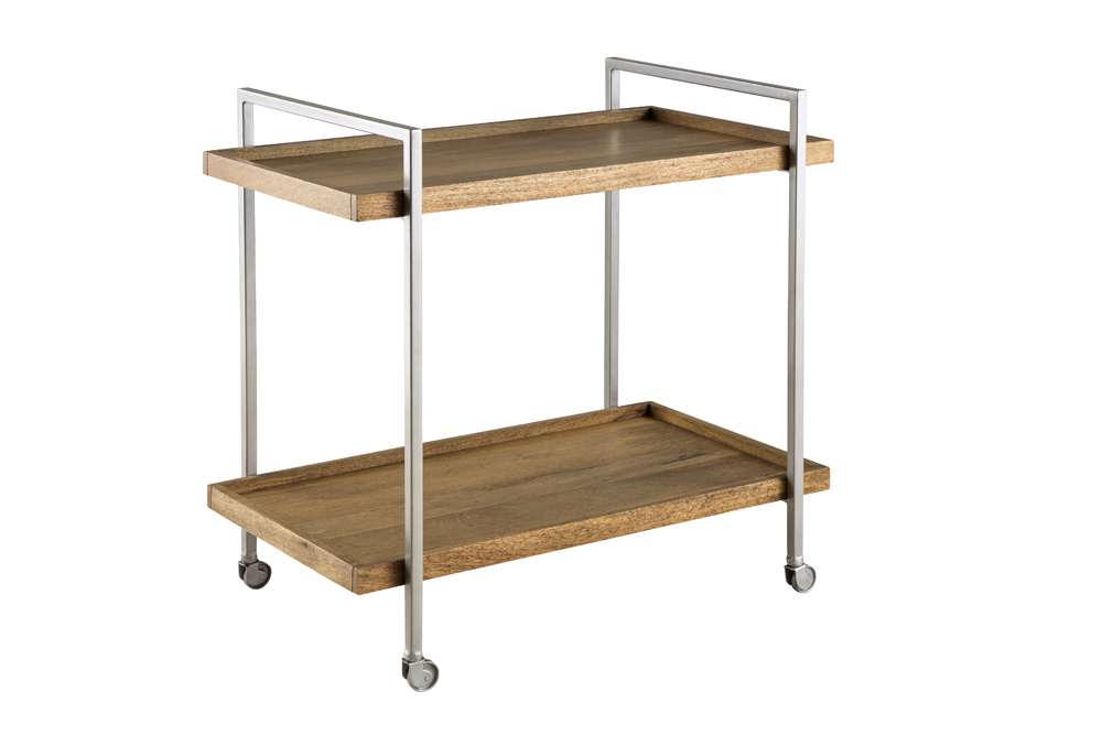 Martin Svensson Home  - Gensler 2 Shelf Solid Wood Warm Mango Bar Cart - 3714101 veiw 3