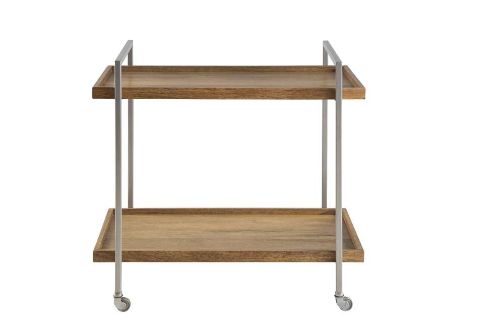Martin Svensson Home  - Gensler 2 Shelf Solid Wood Warm Mango Bar Cart - 3714101 veiw 8