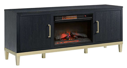Martin Svensson Home -  Manhattan TV Stand, Black Coffee with Fireplace - 910188F veiw 3