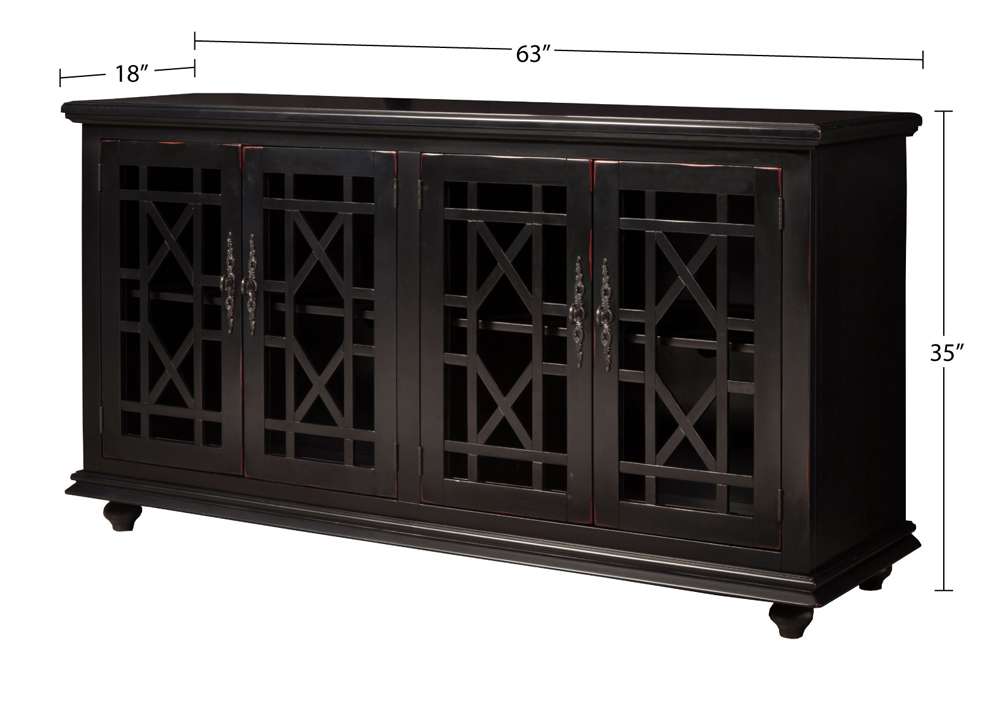 Martin Svensson Home -  Manhattan TV Stand, Black Coffee with Fireplace - 910188F veiw 5