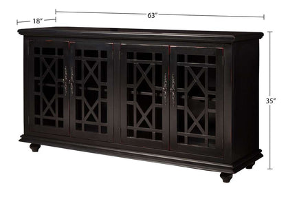 Martin Svensson Home -  Manhattan TV Stand, Black Coffee with Fireplace - 910188F veiw 5