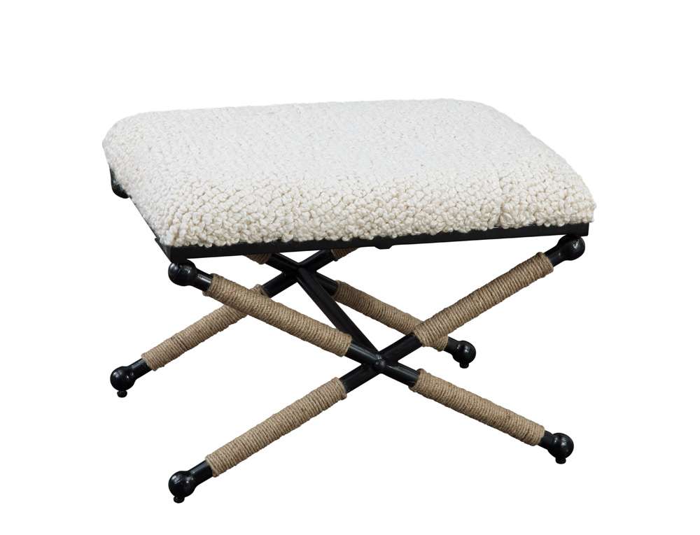 Martin Svensson Home - Martingale 25in Ivory Chunky Boucle Fabric Accent Bench  - 3706024 veiw 1