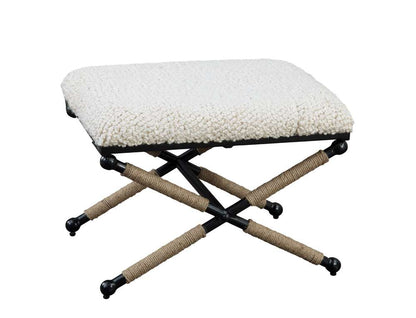 Martin Svensson Home - Martingale 25in Ivory Chunky Boucle Fabric Accent Bench  - 3706024 veiw 1