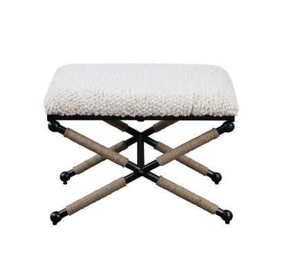 Martin Svensson Home - Martingale 25in Ivory Chunky Boucle Fabric Accent Bench  - 3706024 veiw 2