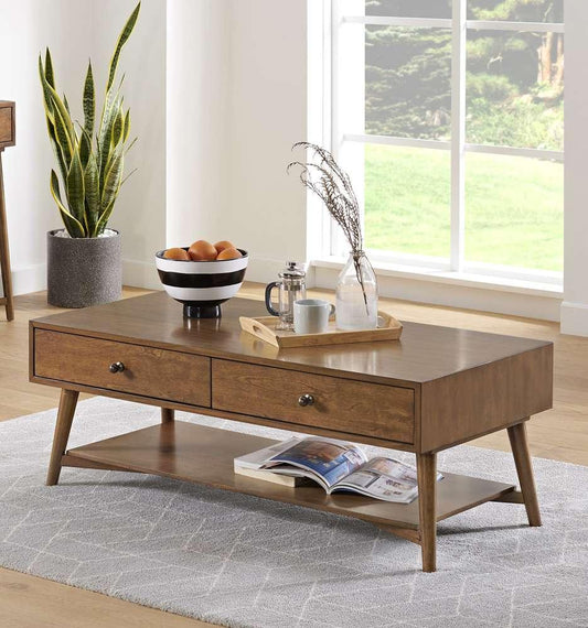 Martin Svensson Home- Mid Century Modern 2 Drawer Coffee Table, Cinnamon -830424 veiw 1