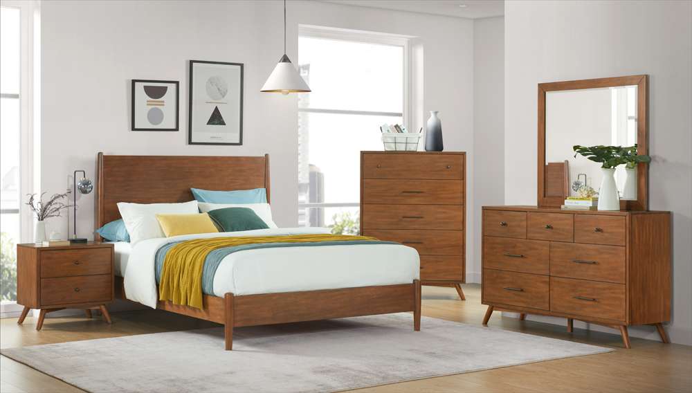 Martin Svensson Home -  Mid Century Modern Queen Bed Cinnamon - 68088A veiw 3