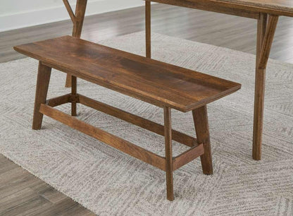 Martin Svensson Home - Mid-Century Modern Solid Wood Warm Cinnamon Dining Bench - 5713035 veiw 4