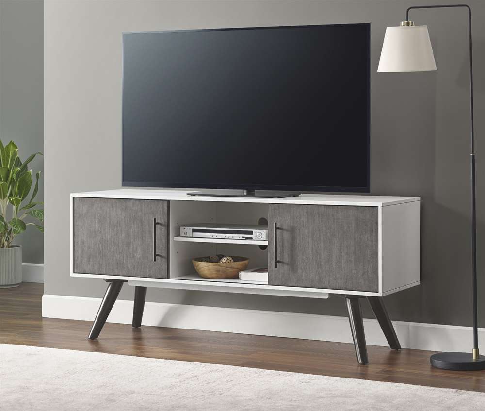 Martin Svensson Home -  Mid Century Modern TV Console, White, Grey, Black (Multi) - 908019 veiw 1