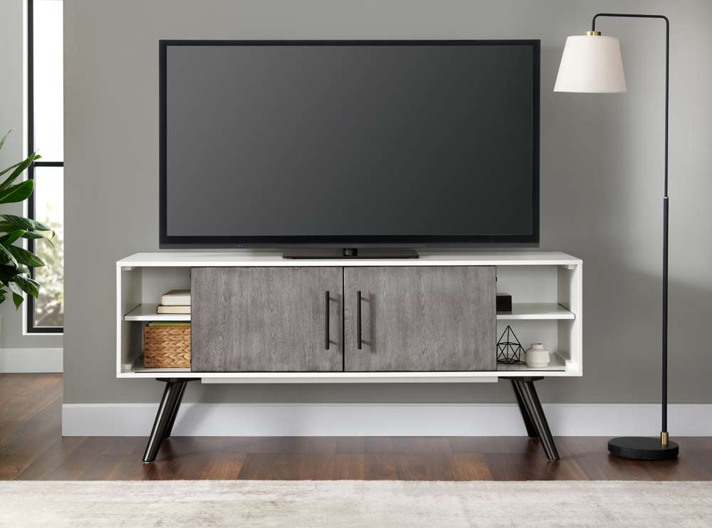 Martin Svensson Home -  Mid Century Modern TV Console, White, Grey, Black (Multi) - 908019 veiw 2