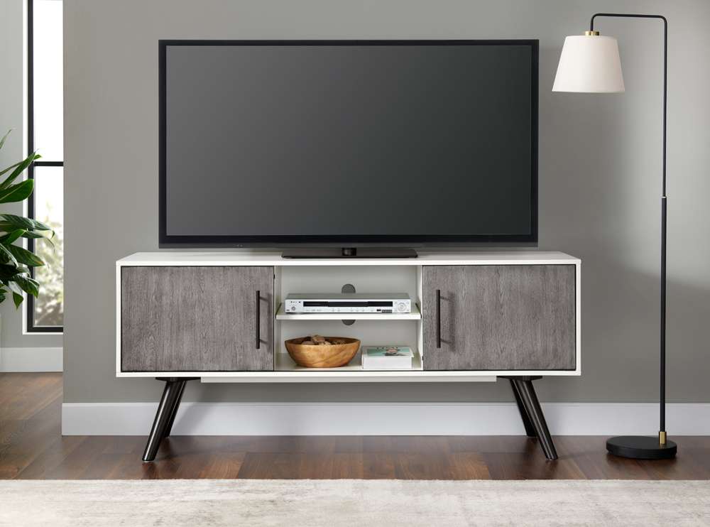 Martin Svensson Home -  Mid Century Modern TV Console, White, Grey, Black (Multi) - 908019 veiw 3