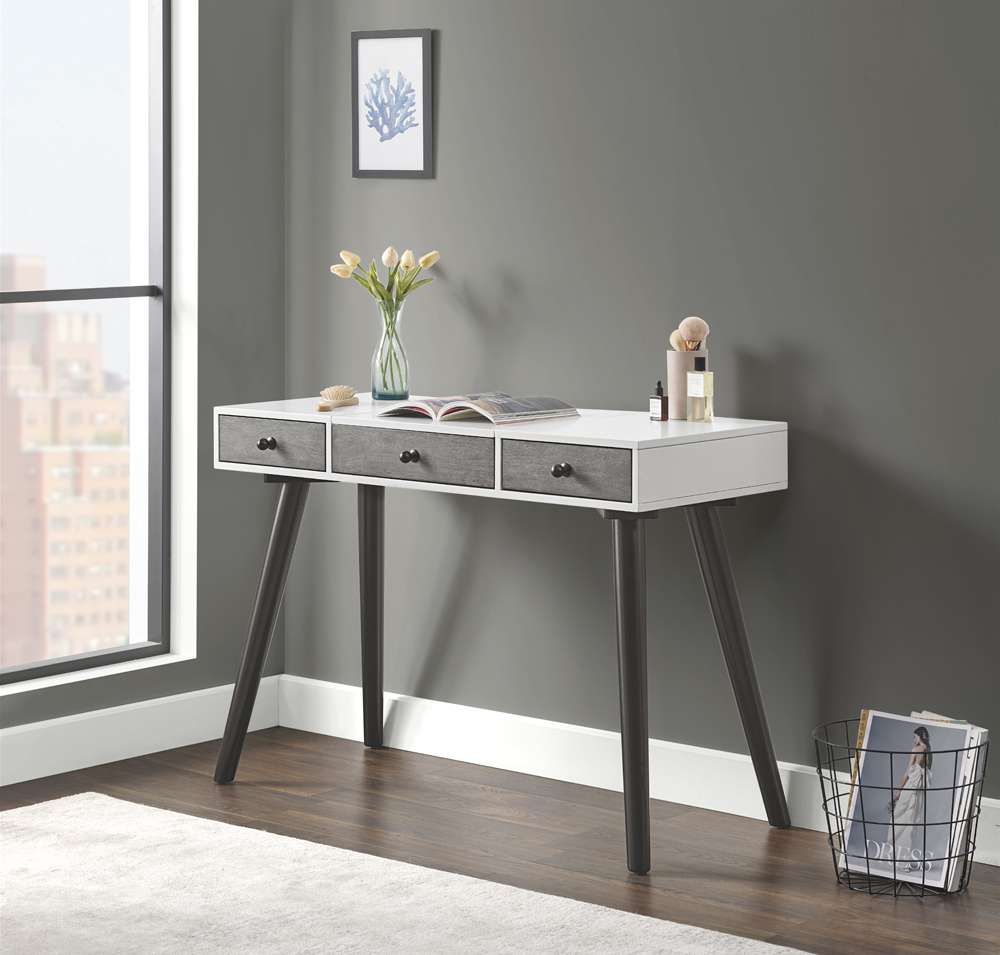 Martin Svensson Home -  Mid Century Modern Vanity/Desk White, Grey, Black  - 6808928 veiw 1
