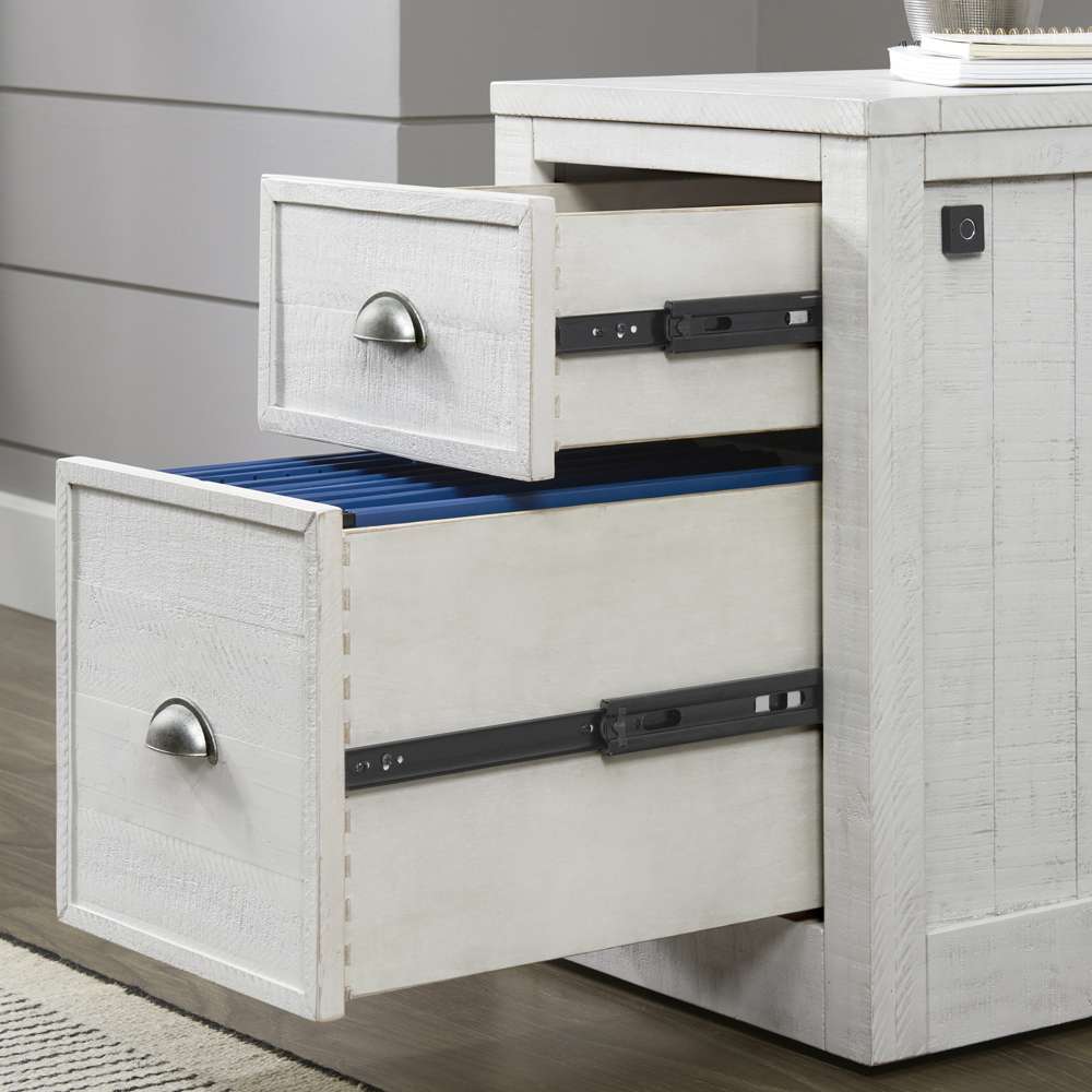 Martin Svensson Home -  Monterey 2 Drawer File Cabinet with Fingerprint Lock White Stain  - 7908909 veiw 5