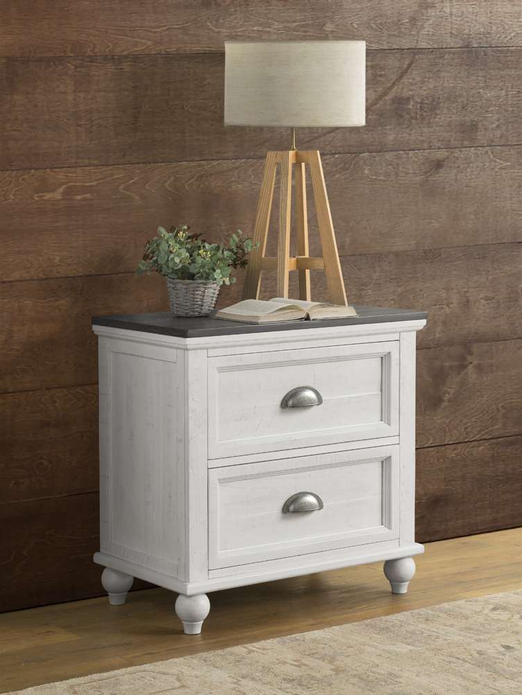 Martin Svensson Home -  Monterey 2 Drawer Nightstand, White Stain and Grey Stain - 6908922 veiw 1