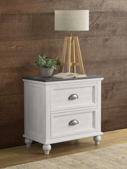 Martin Svensson Home -  Monterey 2 Drawer Nightstand, White Stain and Grey Stain - 6908922 veiw 1