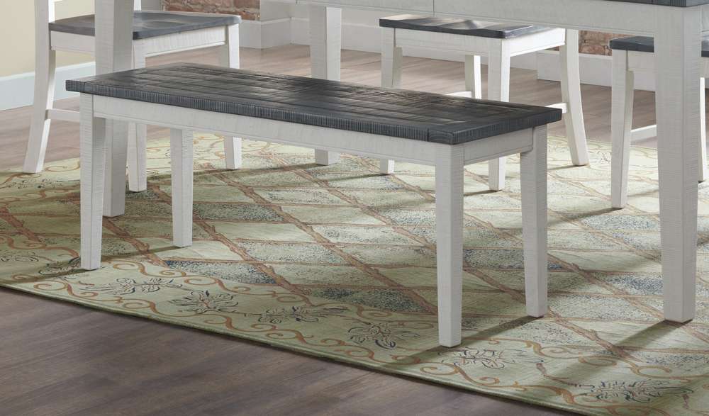 Martin Svensson Home -  Monterey 45in Solid Wood Dining Bench, White Stain and Grey - 5908935 veiw 1