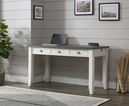 Martin Svensson Home -  Monterey 57in Lift-Top Desk with Fingerprint Lock, White Stain and Grey - 7908902 veiw 1