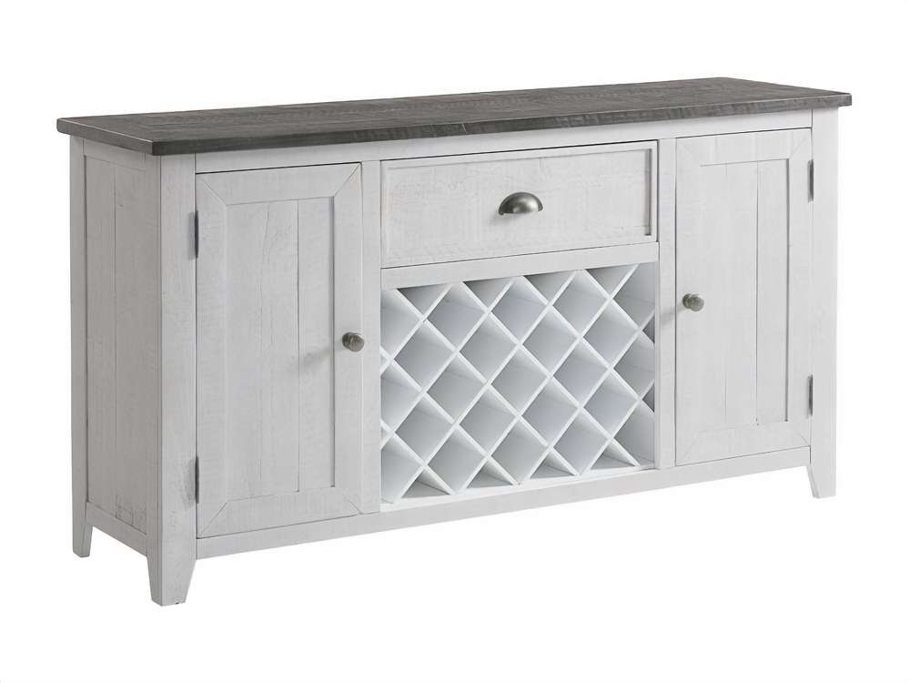 Martin Svensson Home -  Monterey 65in Solid Wood Dining Server, White Stain and Grey - 5908936 veiw 1
