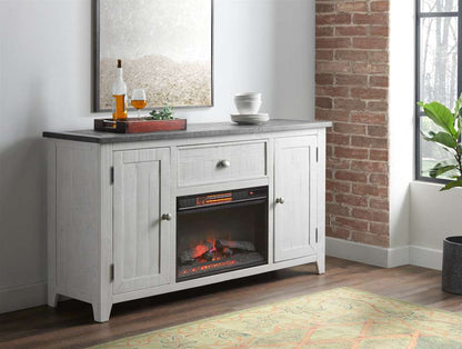 Martin Svensson Home -  Monterey 65in Solid Wood Dining Server with Electric Fireplace - 5908936F veiw 1