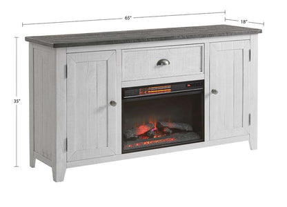 Martin Svensson Home -  Monterey 65in Solid Wood Dining Server with Electric Fireplace - 5908936F veiw 2