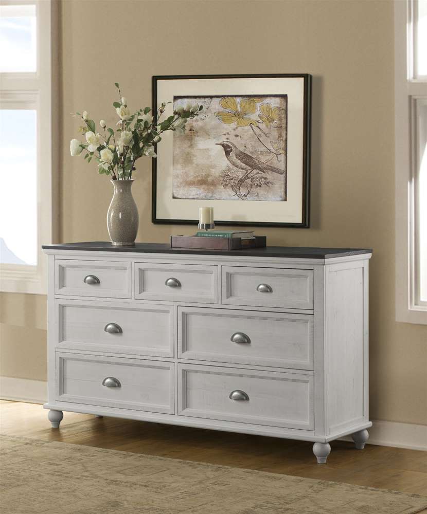 Martin Svensson Home -  Monterey 7 Drawer Dresser, White Stain and Grey Stain - 6908906 veiw 1