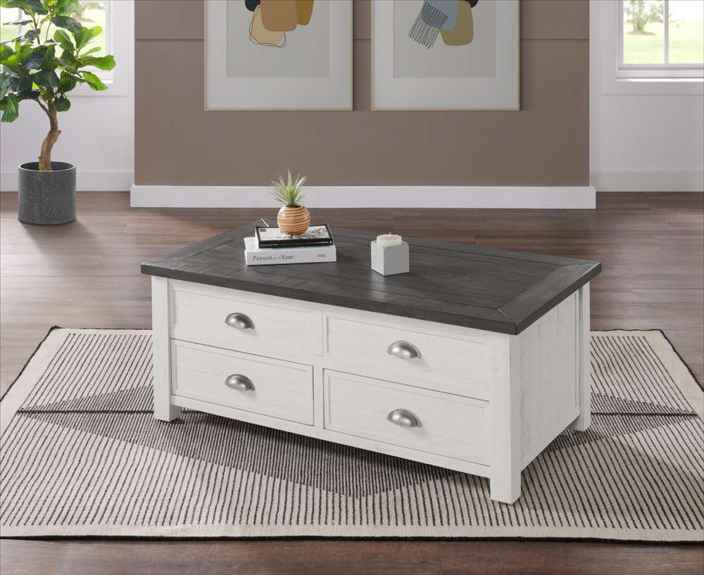 Martin Svensson Home- Monterey Lift Top Coffee Table, White Stain and Grey -890619 veiw 1