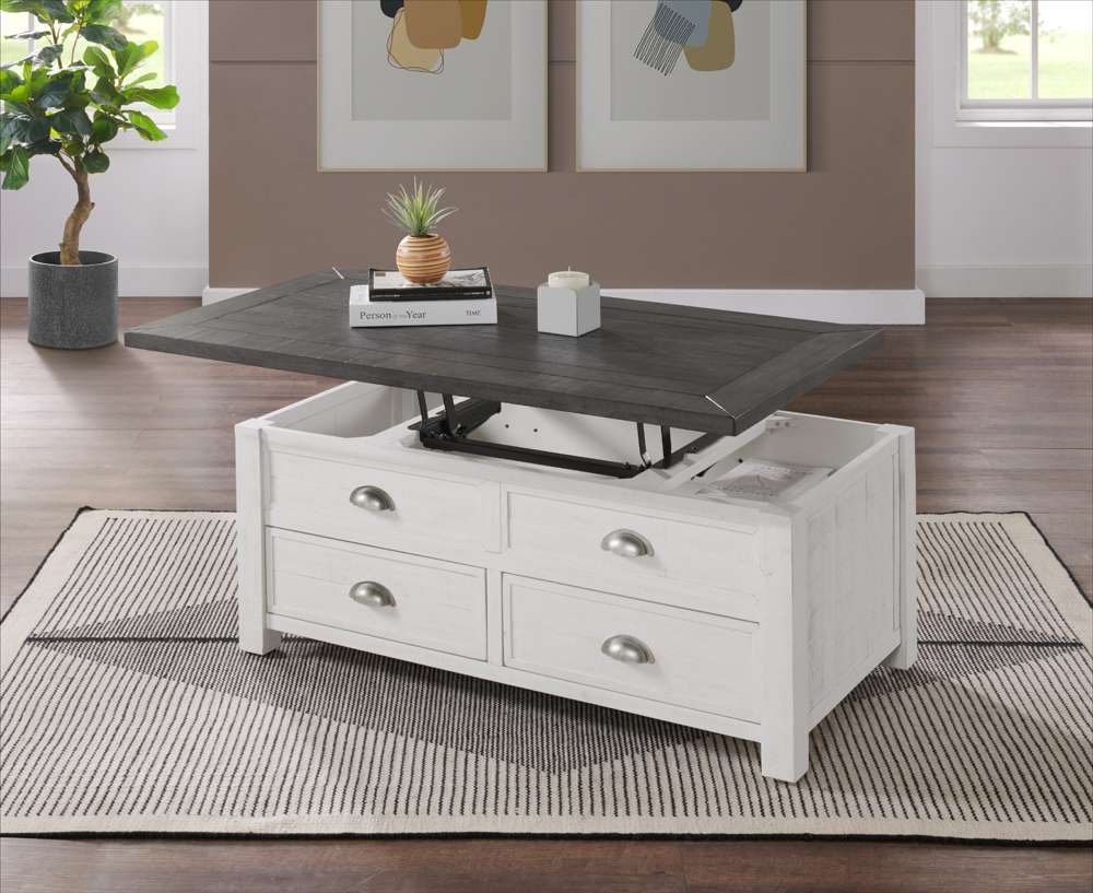Martin Svensson Home- Monterey Lift Top Coffee Table, White Stain and Grey -890619 veiw 2