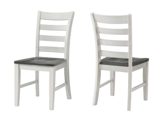 Martin Svensson Home - Monterey Solid Wood Dining Chair (Set of 2) White Stain and Grey - 5908933 veiw 1