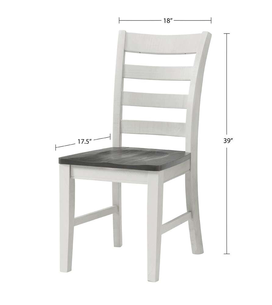 Martin Svensson Home - Monterey Solid Wood Dining Chair (Set of 2) White Stain and Grey - 5908933 veiw 2